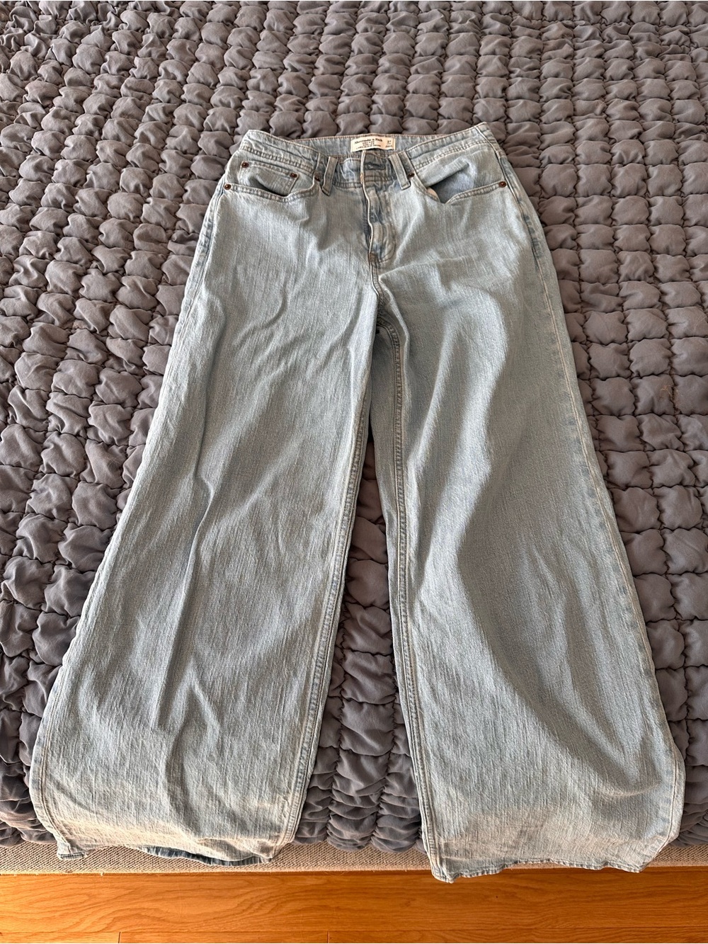 Abercrombie & Fitch Light Blue Wide Leg Jeans